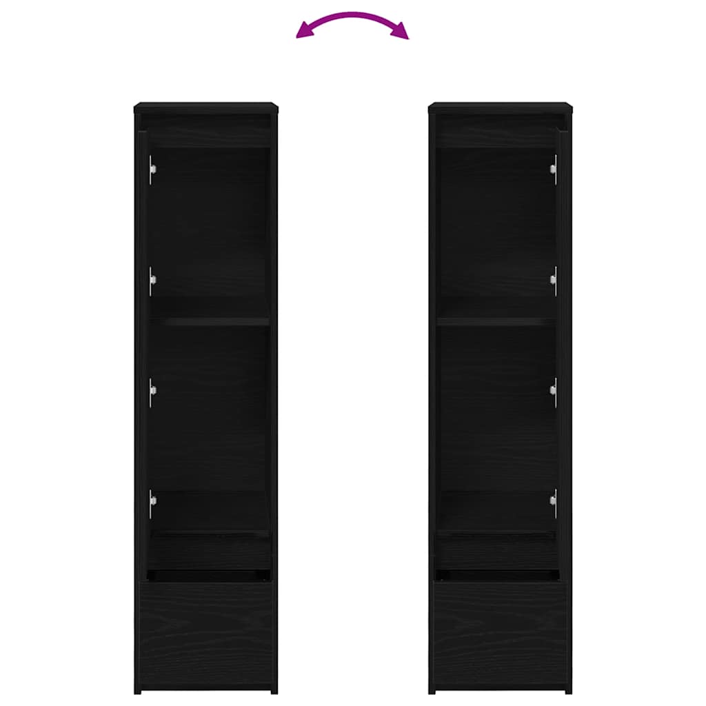 Highboard Black Oak 29.5x34x119.5 cm Engineered Wood